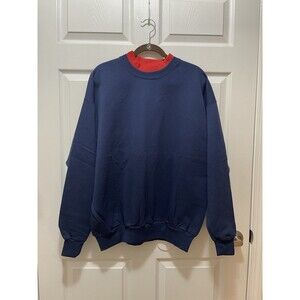 Vintage Mens MC Sportswear Pullover Sweatshirt  XL Long Sleeve Blue Red USA